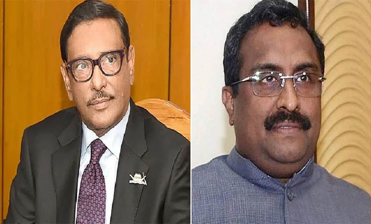  ওবায়দুল কাদেরের সঙ্গে সাক্ষাৎ করেছেন রাম মাধব