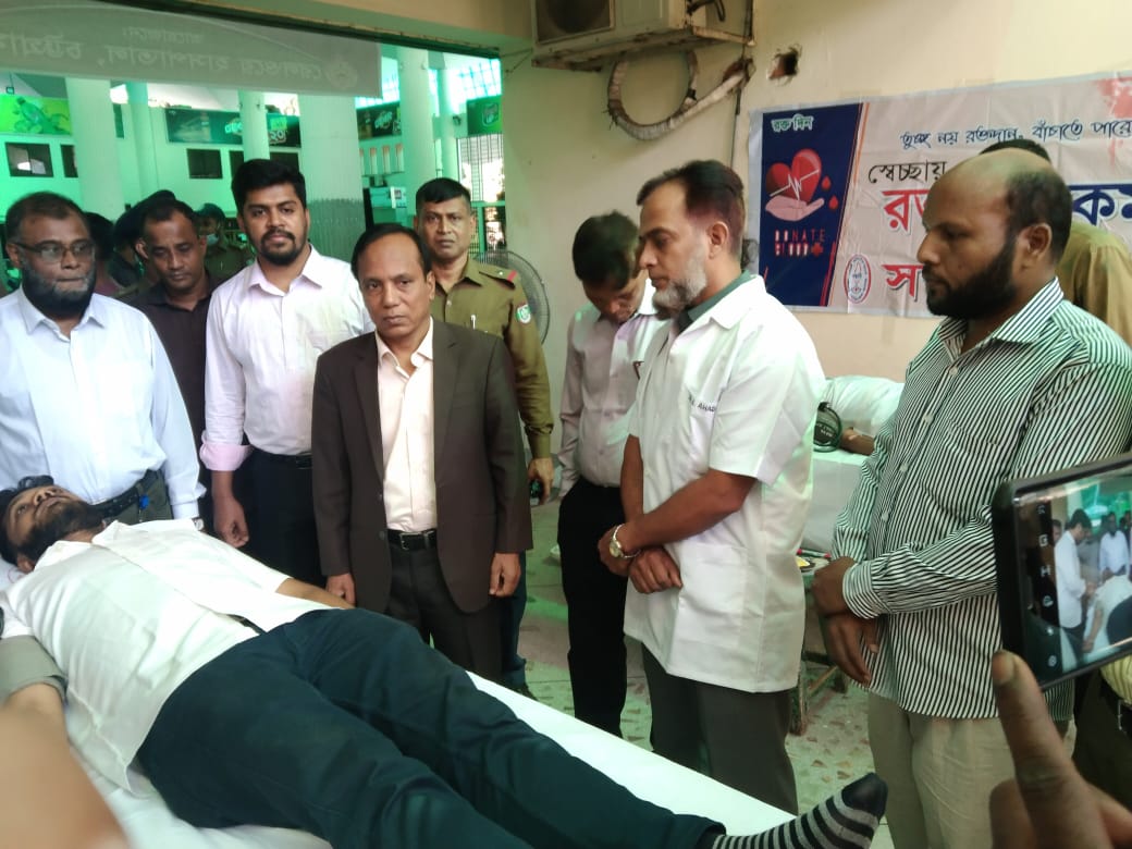 রেল সেবা সপ্তাহ উপলক্ষে রক্তদান কর্মসূচী