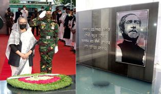  জেলহত্যা দিবসে বঙ্গবন্ধু ও জাতীয় চার নেতার প্রতি প্রধানমন্ত্রীর শ্রদ্ধা নিবেদন