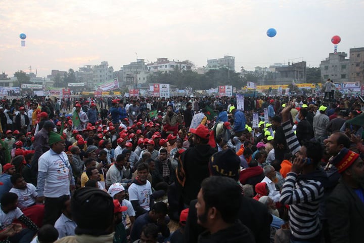 জনসমুদ্র গোলাপবাগ মাঠ, গণসমাবেশ সড়কে সড়কে