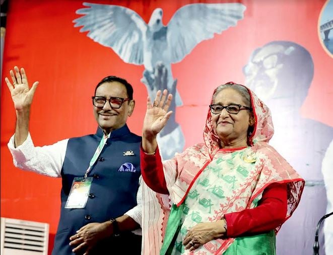  শেখ হাসিনা সভাপতি ও কাদের সাধারণ সম্পাদক পুনঃনির্বাচিত
