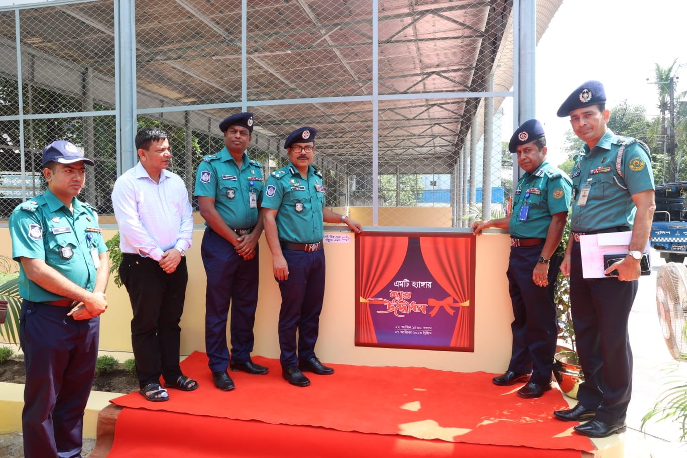 দামপাড়া পুলিশ লাইনে পার্কিং শেড উদ্ভোধন