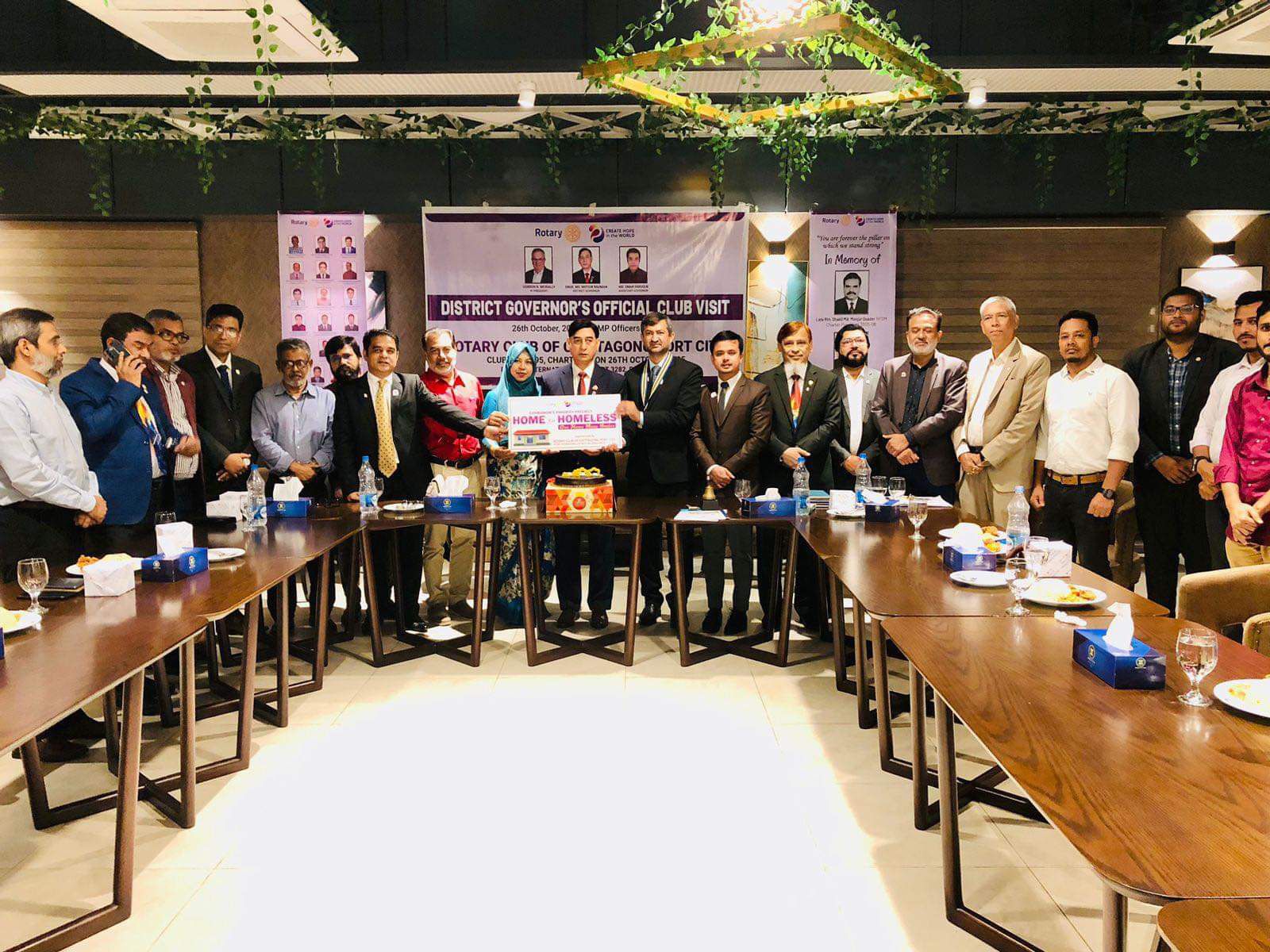  রোটারি ক্লাব অব চিটাগং পোর্ট সিটি পরিদর্শন  করলেন রোটারি জেলা গভর্নর