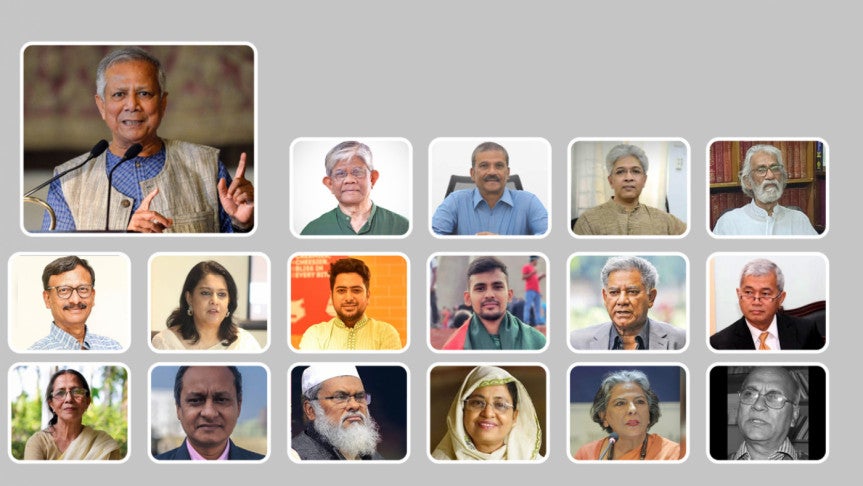উপদেষ্টারা কে কোন মন্ত্রণালয়ের দায়িত্ব পেলেন 