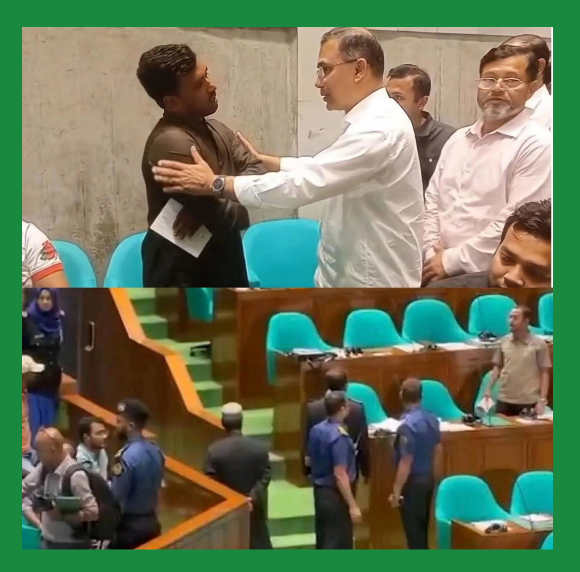 সংসদের অতিথি গ্যালারিতে দুই দৃশ্য,একটি অসম্মানের, অন্যটি মানবিকতার
