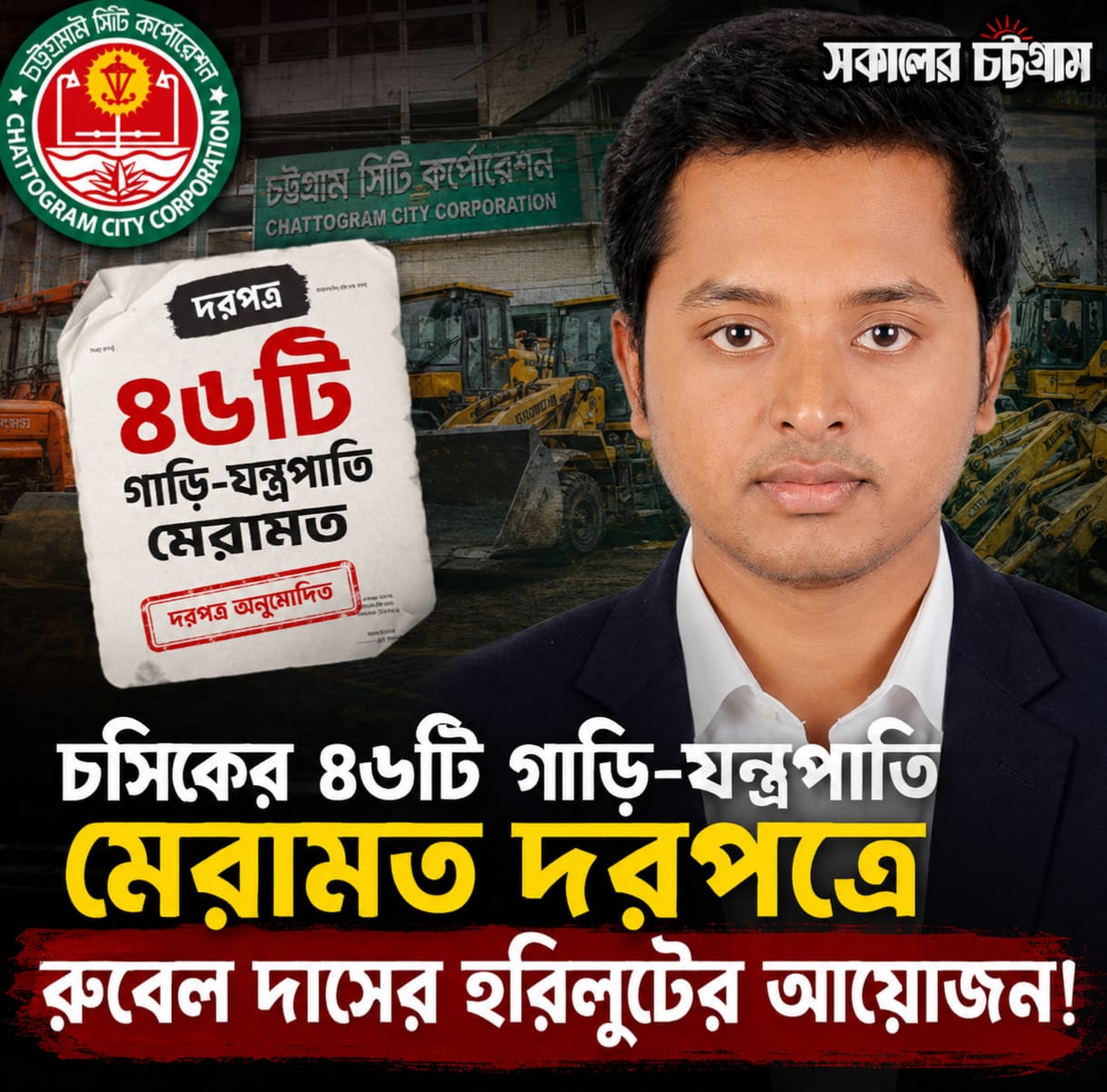 চসিকের ৪৬ গাড়ি-যন্ত্রপাতির মেরামত দরপত্রে অনিয়মের অভিযোগ, আলোচনায় রুবেল দাস (পর্ব- ১)